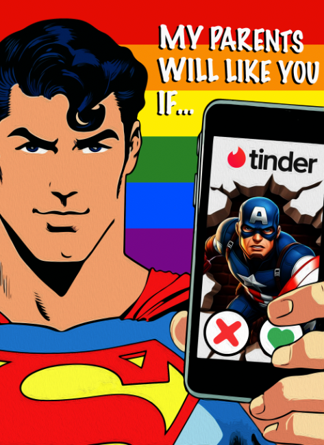 Superman Swipes Right - A Heroic Match