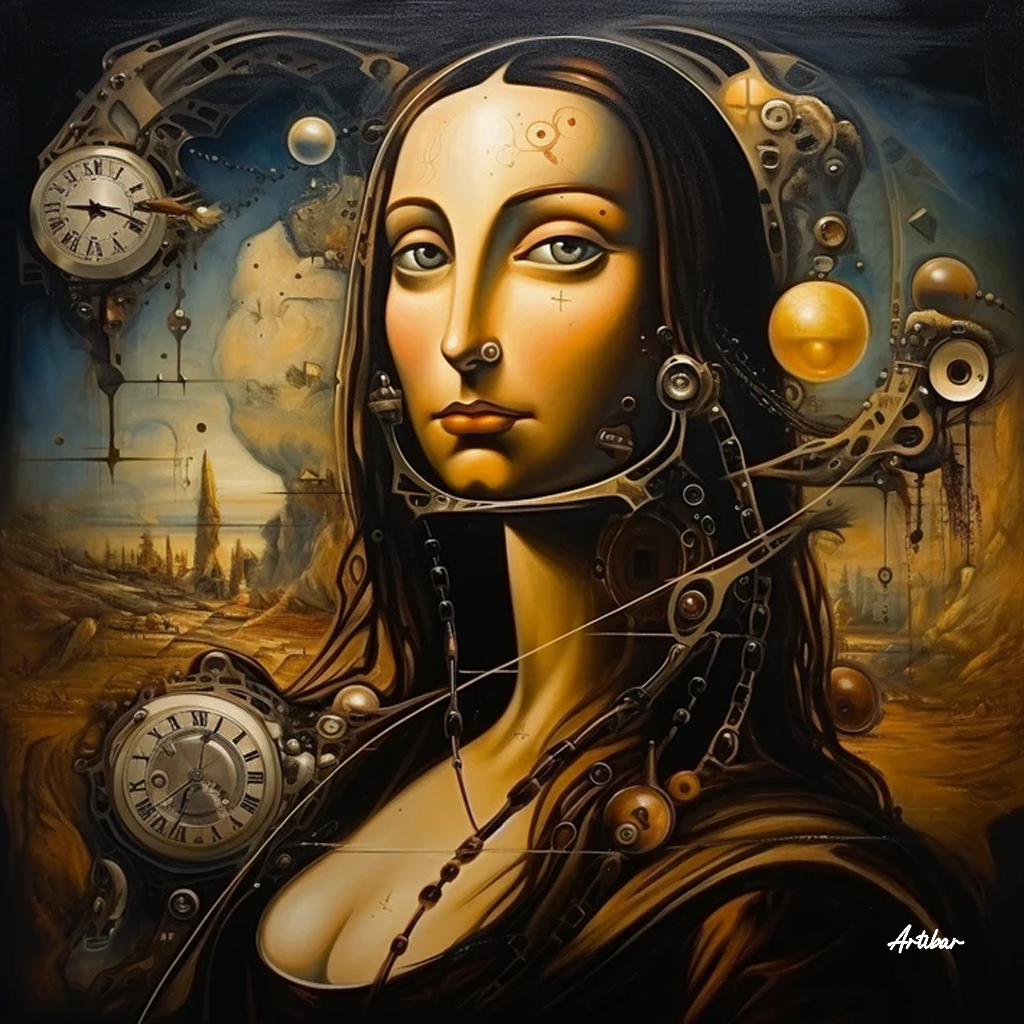 Mona's Temporal Reverie: A Dali-Inspired Dreamscape