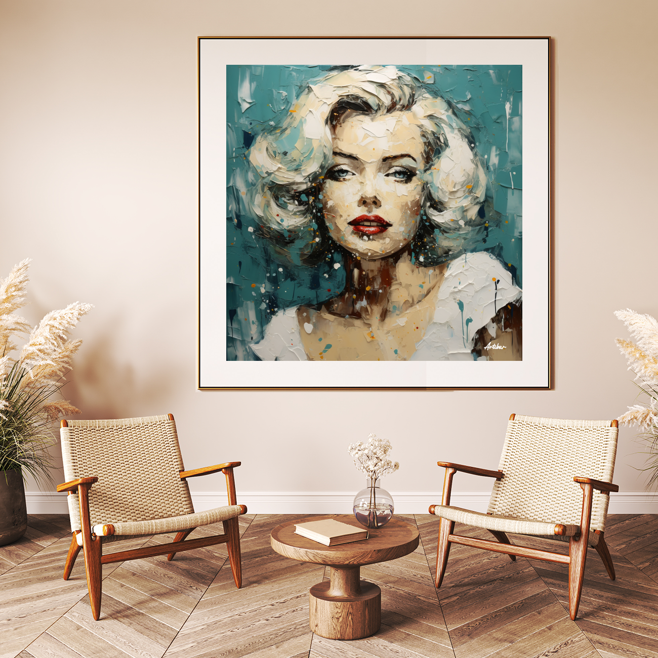 Marilyn's Splattered Elegance