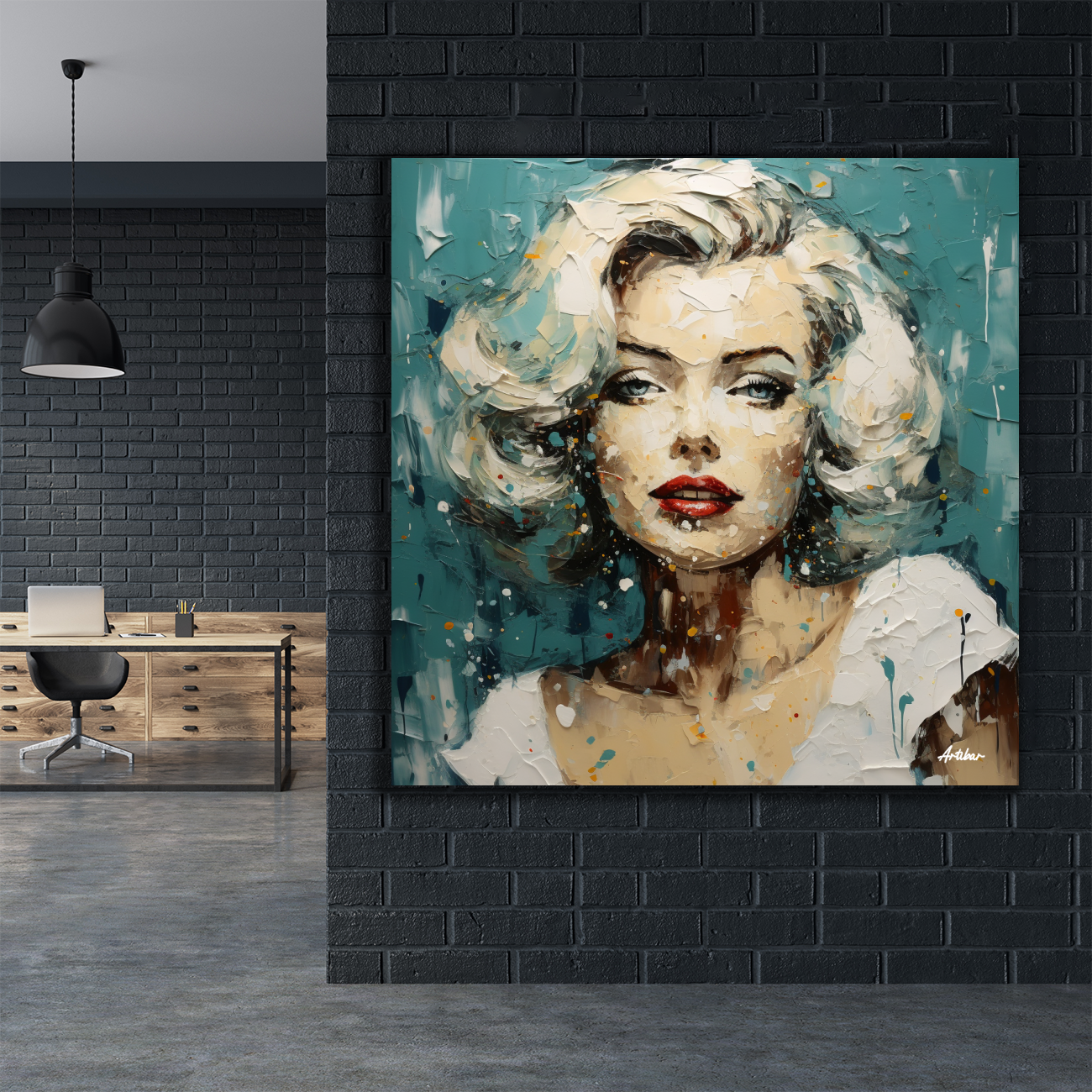 Marilyn's Splattered Elegance