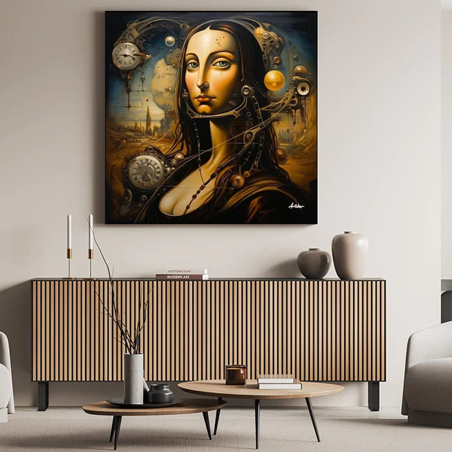 Mona's Temporal Reverie: A Dali-Inspired Dreamscape