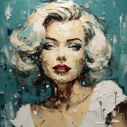 Marilyn's Splattered Elegance